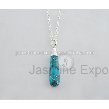 Turquoise Gemstone Sterling Silver Indian Fashion Jewelry 2016 pour l&#39;approvisionnement en gros